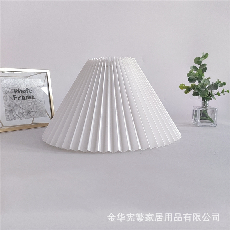 Fábrica directa tela plisada pantalla Shell boca inferior 24 Hotel dormitorio comedor lámpara de pared Accesorios