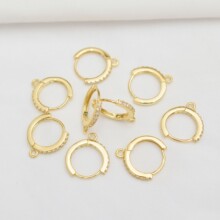 18k����ɫ΢���ʯ���� ����diy�������������Ʒ����Բ�ζ���