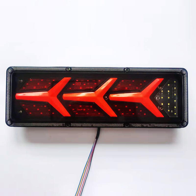 Large Truck Rear Tail Light Truck Rear Tail Light Jiefang J6 Aowei Howo Str Rear Running Water Brake Steering Rear Tail Light
