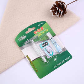 批发销售手动老式双面刮胡刮脸刀铁剃须刀架刀片烟嘴三件套剃须刀