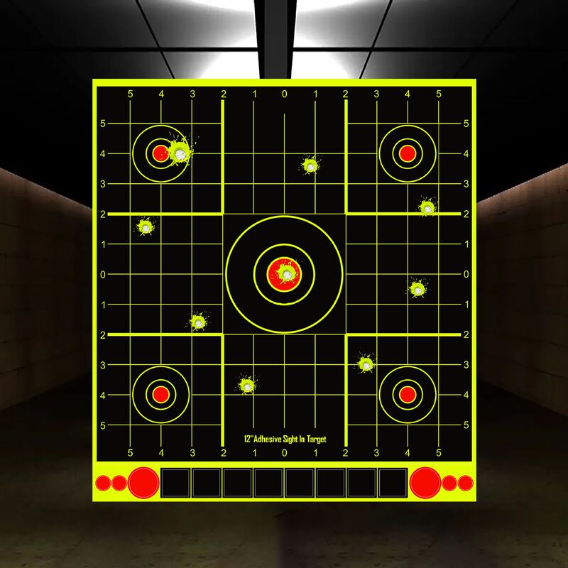 12-inch precise checkered splash fluorescent yellow self-adhesive shooting training in stock