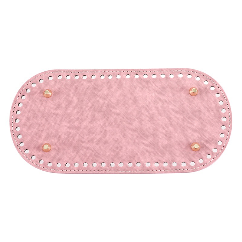 Handmade bag accessories Hyun-a leather 60-hole bottom plate environmental protection plus hard woven bag diy bottom oval 25*12 bag bottom