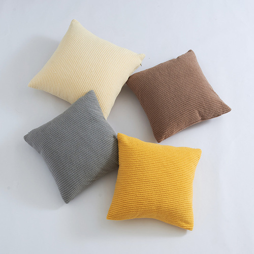 Carefully selected new modern and simple multi-specification macaron double-sided plush three-dimensional corn strip pillow cover pillow cushion