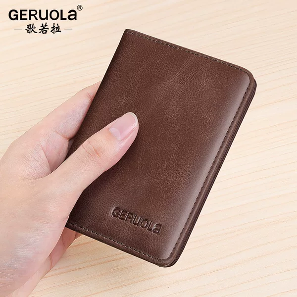 Cross-Border Men's Wallet Rfid Casual Retro Genuine Leather Wallet Amazon 80% off Vegetable Tanned Leather Short Wallet Wallet