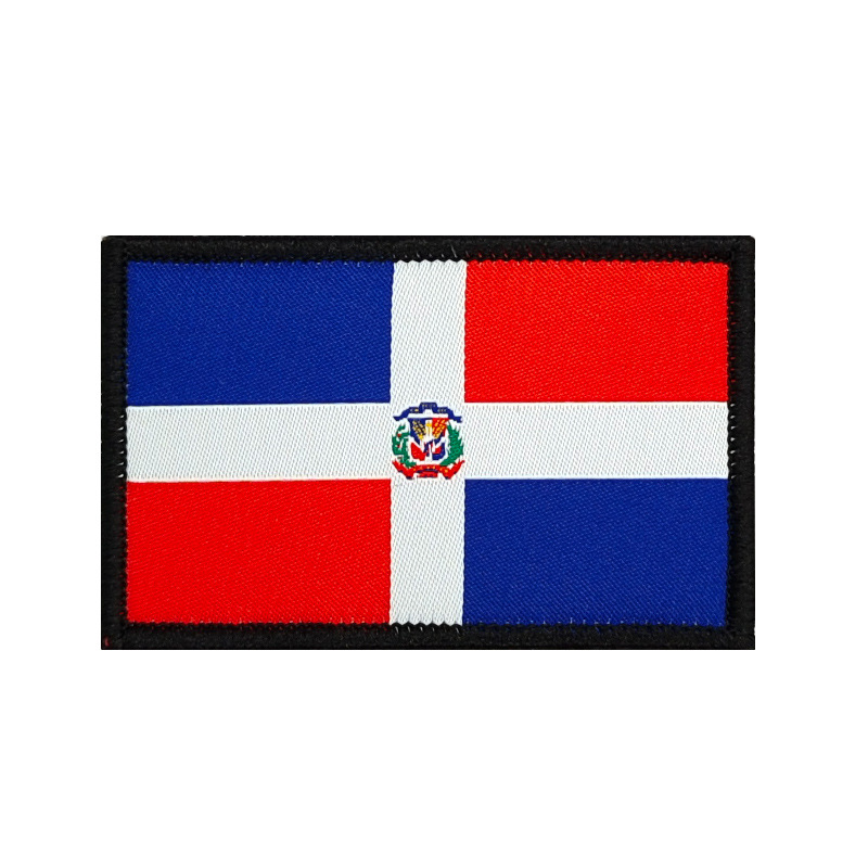 Bandera tejida Velcro sello bandera parche ropa mochila accesorios pegatinas de tela en stock suministro
