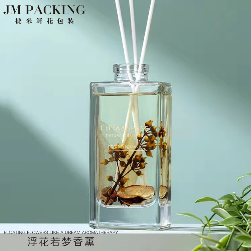 Sin fuego aromaterapia aura flor hombro botella aromaterapia 150ml fresco y duradero sala de bodas decoración del hogar aromaterapia interior