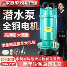 潜水泵220V吸水泵小型抽水机农用高扬程家用电动大流量抽水灌溉泵