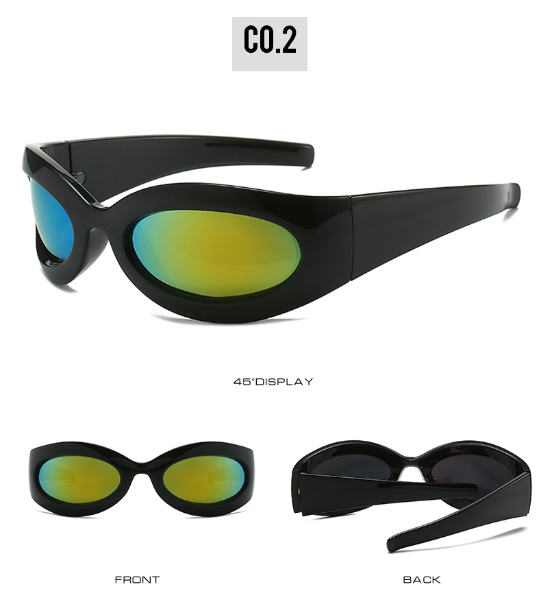 Nuovi occhiali da sole sportivi Y2K Spice Girl Macaron Occhiali anti UV personalizzati all'avanguardia_voghion.com