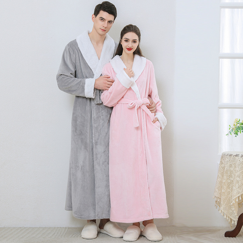 Women's Bathrobe Autumn Winter Yupoah Embroidery Logo Beauty Salon Same SPA Sweat Room Sleepwear Women Wholesale 