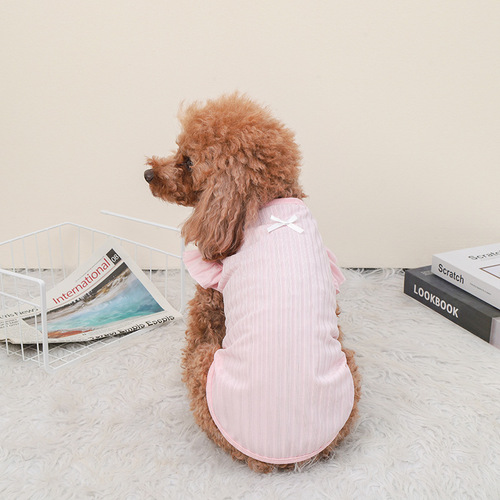 INS Japanese and Korean fragrance summer home pajamas thin cat teddy vest Pomeranian Bichon poodle dog clothes