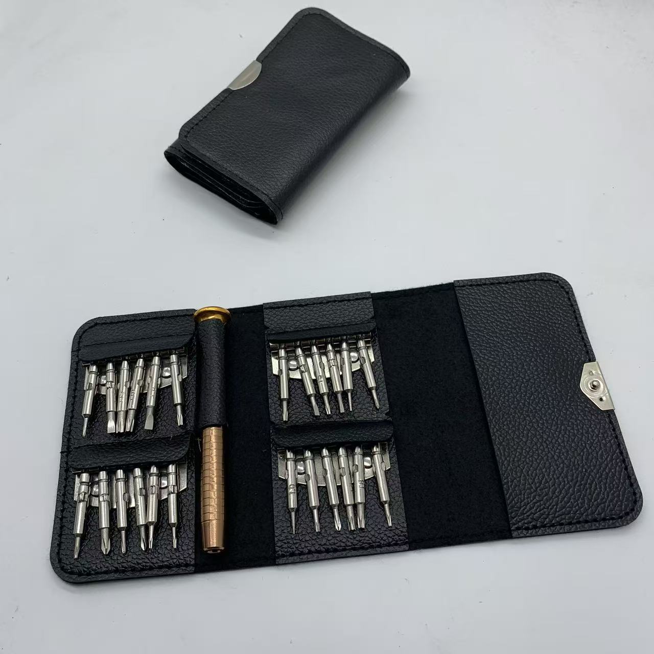 24-in-1 Screwdriver Set Leather Bag Portable Mobile Phone and Computer Repair Model 25-in-1 Cross-Border Screwdriver Tool