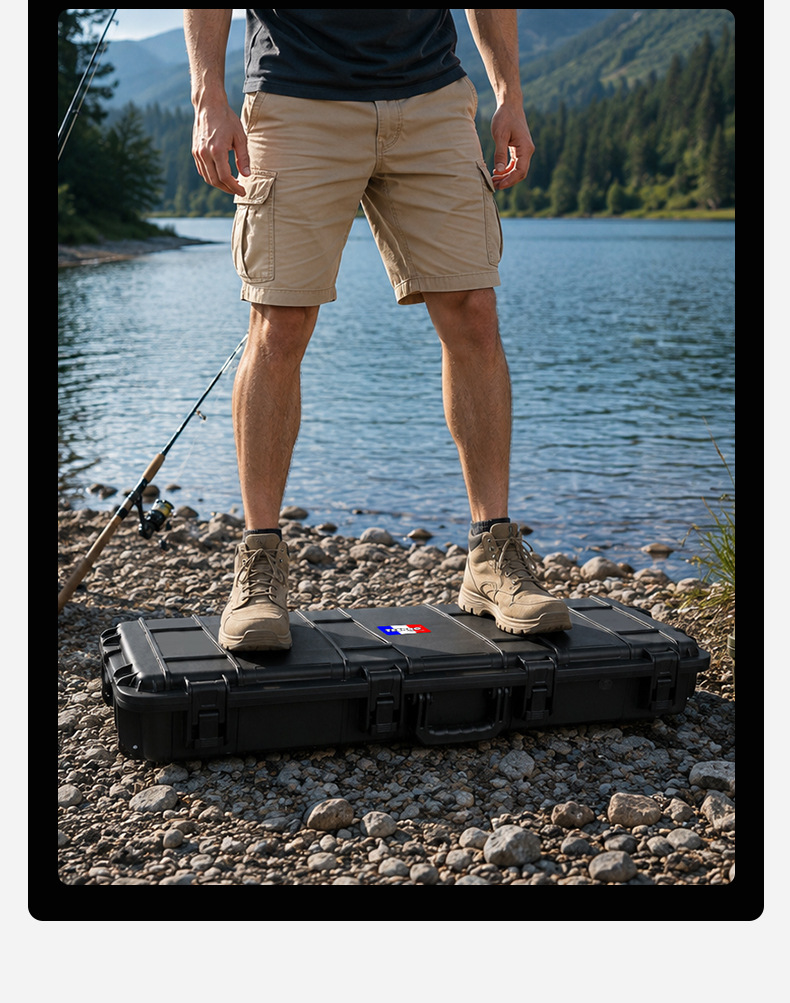 Toplo Fishing Rod Storage Long Box, Shock-Absorbing Recurve Bow Instrument Storage Box, Waterproof Car Roof Equipment Box with Base