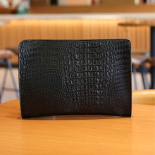 新款鳄鱼纹男女手拿包 韩版男包休闲信封包IPAD包文件包潮流手包
