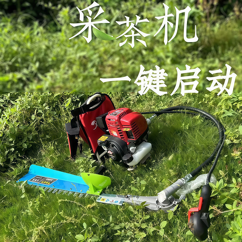 Four-stroke backpack hedge trimmer for lawn trimming, garden landscaping, pruning, and tea harvesting