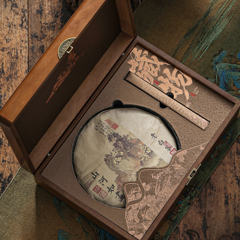 高档烤漆木盒茶叶包装礼盒福鼎白茶普洱七子茶饼通用茶砖茶饼空盒