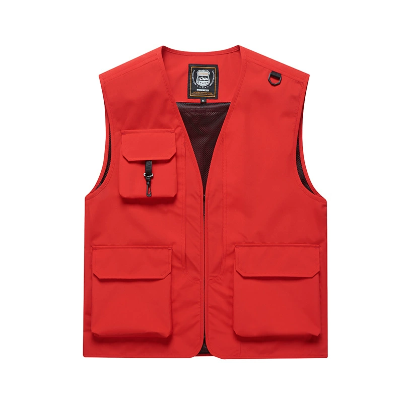 Сетчатый мульти карманный жилет комбинезон на открытом воздухе альпинистская фотография плечо карман жилет