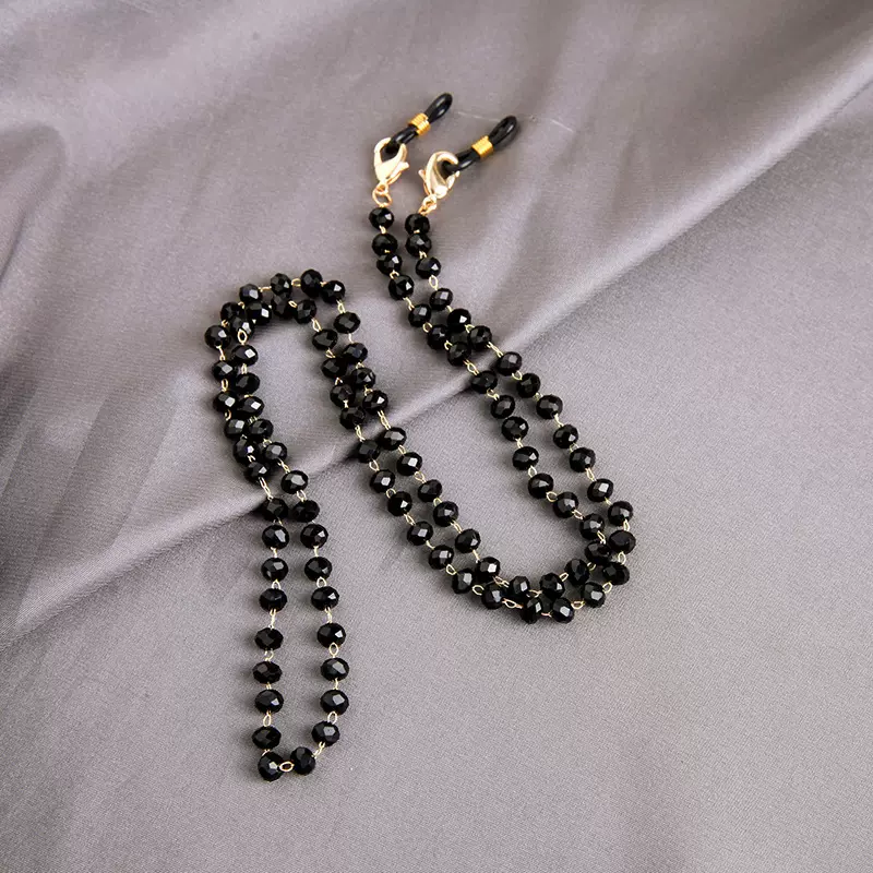 欧美跨境新款眼镜链女防丢串珠金属挂绳挂脖高级感眼镜绳饰品批发