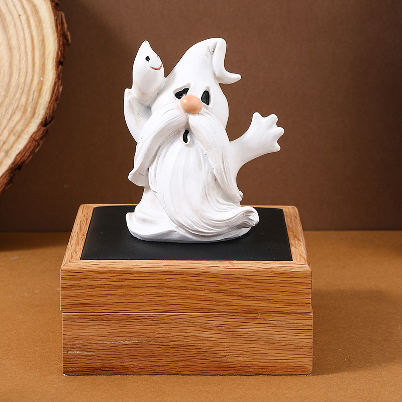 越境新型ハロウィーンかわいい幽霊小人創意パーティー装飾庭樹脂工芸品置物|undefined