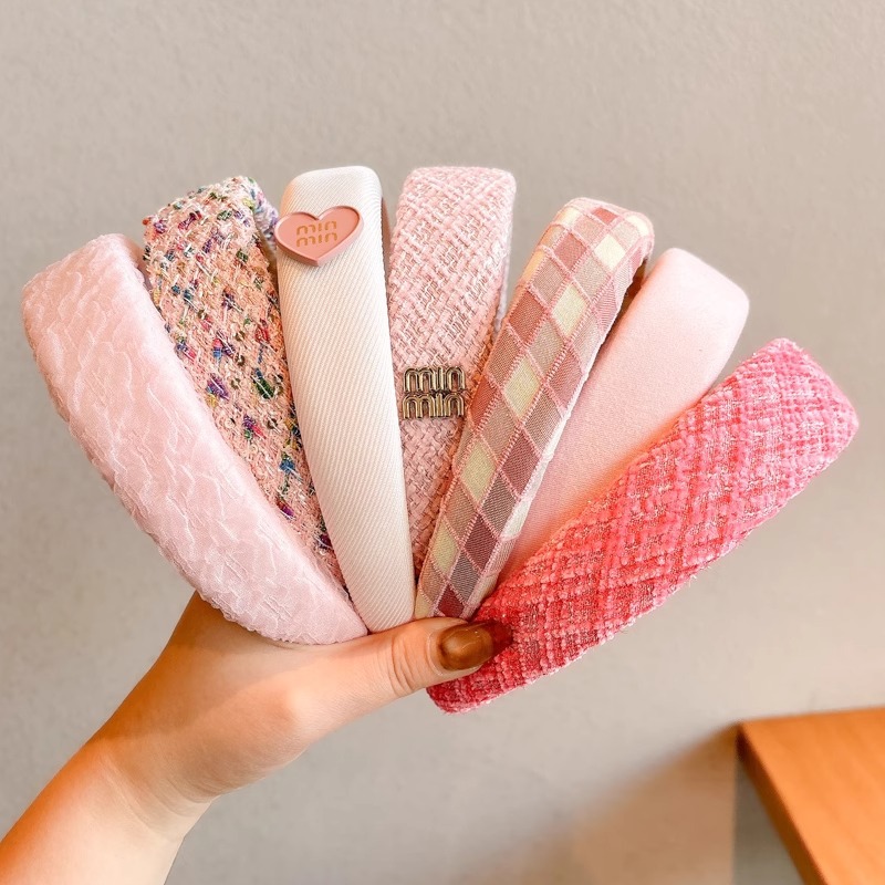 Dulce rosa, banda de cabello para mujeres, temperamento craneal alto, banda de cabello para lavar la cara, maquillaje, banda de cabello, tarjeta de cabello, sensación de alta calidad, nuevo tocado