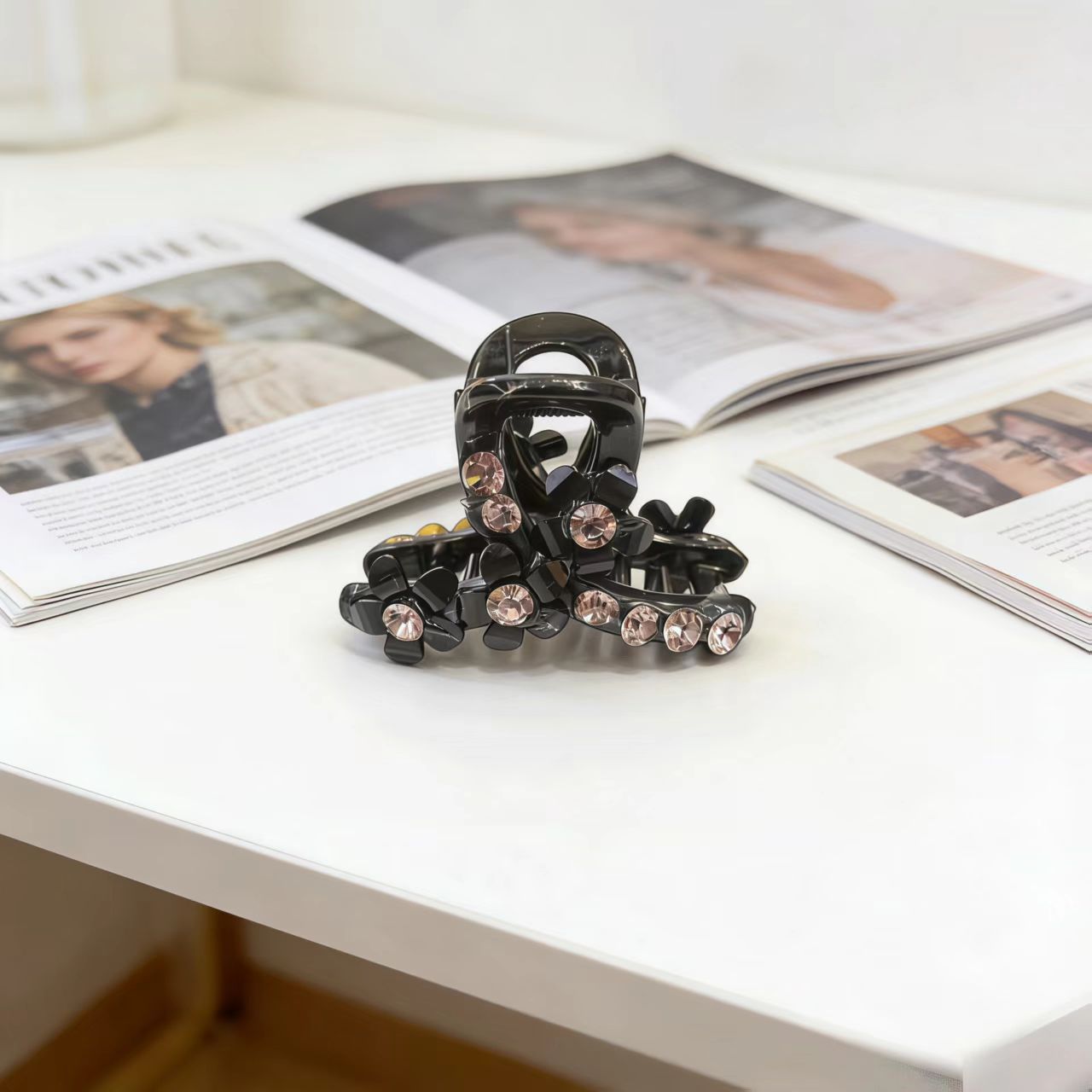 13#세 개의 꽃#블랙【4.5cm】