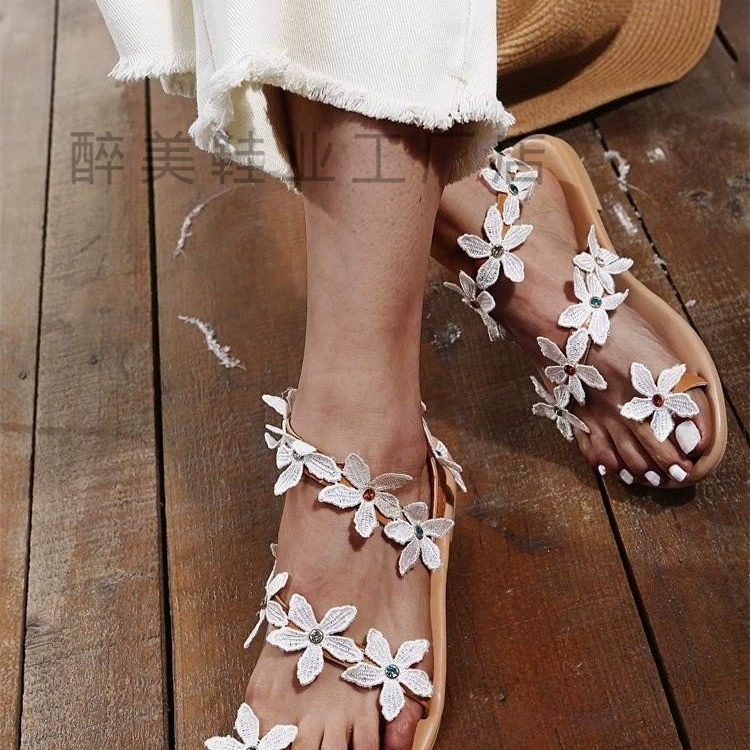 [2020 Flower Womens Summer Shoes Sandals босоножки]