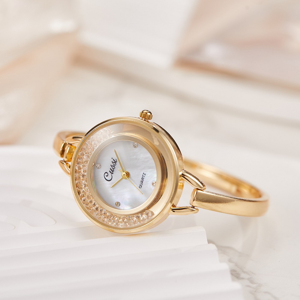 Orologio da polso creativo da donna con bracciale traforato, orologio aperto, versatile e di tendenza per signore_voghion.com