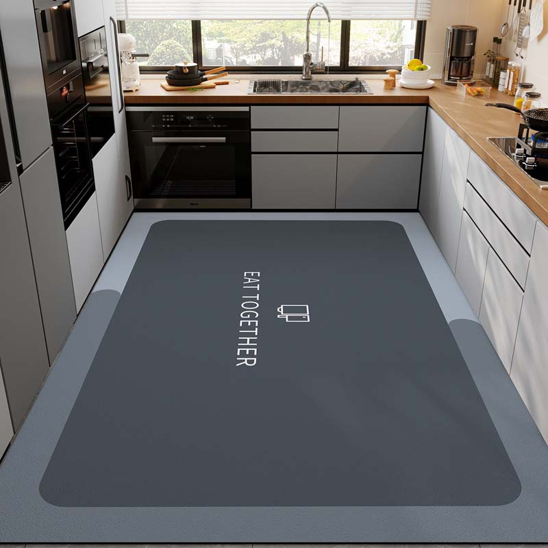 Kitchen Floor Mats Are Fully Covered with Large-Area, Highly Absorbent Diatom Mud Floor Mats for Home Use, Easy to Care For, Wear-Resistant, Oil-Absorbing and Non-Slip Mats