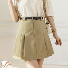 A字短裙女2023春夏新款百褶裙高腰百搭显瘦防走光短裤裙半身裙子