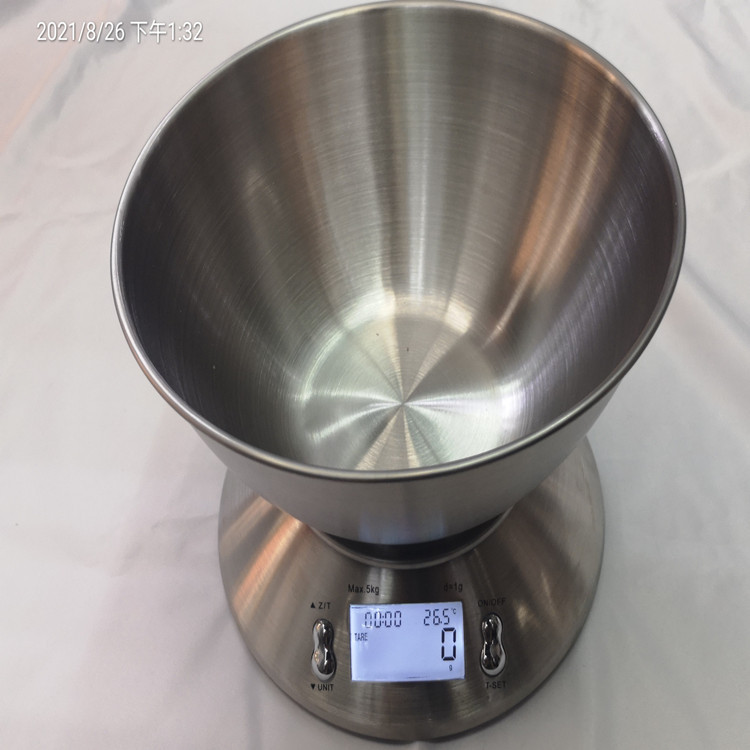 2021 nueva escala de cocina transfronteriza 201 escala electrónica de acero inoxidable 5kg / 1g escala de panadería