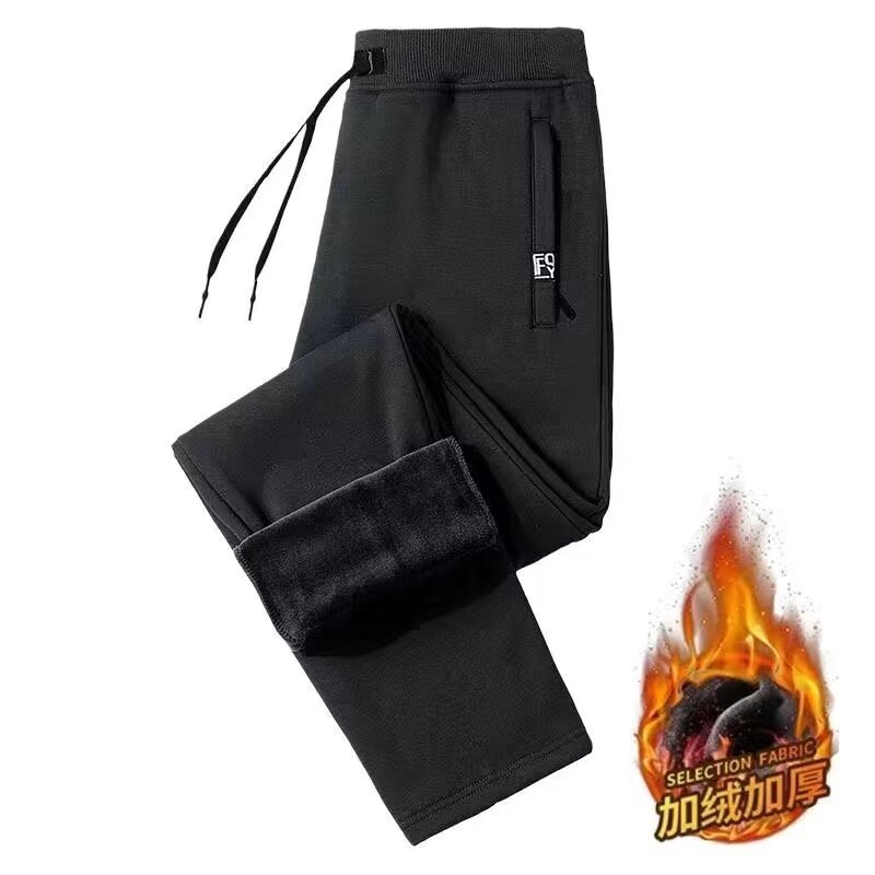 Pantalones casuales para hombres primavera, otoño, invierno, nuevos pantalones negros para niños, camisa suelta, piernas anchas, deportes