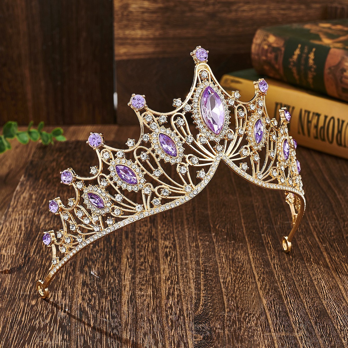 Cross-Border Bride Headpiece European And American Style Baroque Luxurious Alloy Crown Party Princess Dress Accessory_voghion.com