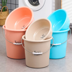 Plastic water buckets, portable school-use home buckets and basins, multifunctional plastic washbasins for face and feet—wholesale available