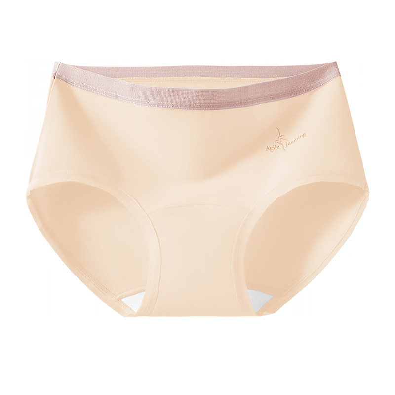 Una categoría de ropa interior de color de contraste de algodón puro entrepierna larga sin costuras, transpirable y cómoda entrepierna deportiva de algodón puro 10A entrepierna antibacteriana ropa interior de mujer