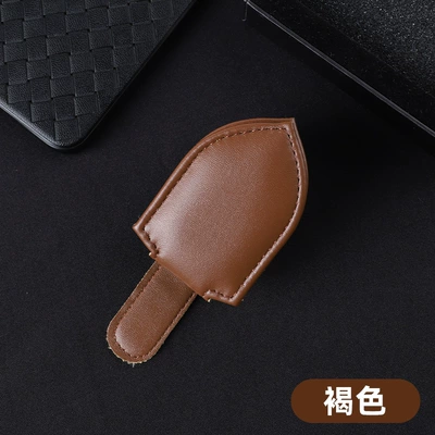 Car Glasses Clip/Bill Clip multi-functional storage creative personality - brown