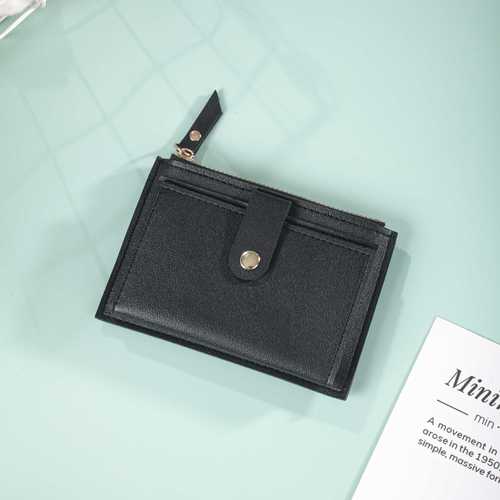 Women's Ultra-Thin Card Holder Crossbody Bag Korean Style Zipper Card Case Candy Color Bus Student Bank Card Holder USD Bag