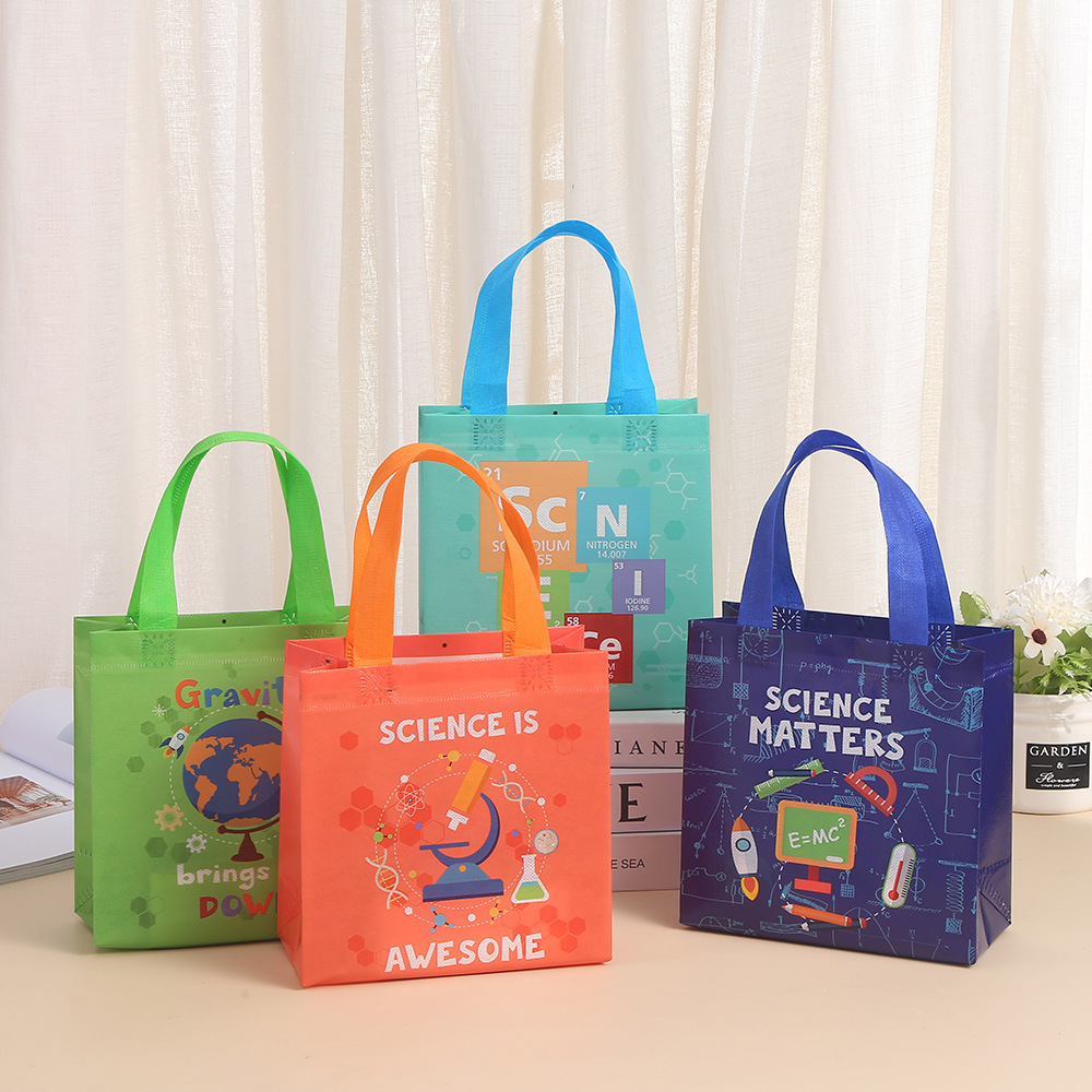 跨境学科礼品无纺布袋学生文具购物包装开学礼物袋批发环保防水袋