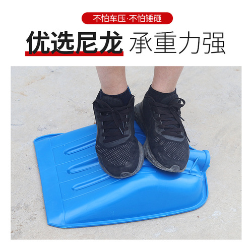 Blue nylon plastic shovel large shovel thickened wear-resistant wooden handle large shovel shovel grain snow shovel garbage shovel hardened