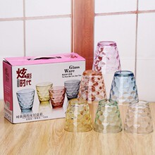 厂家直销炫彩雨点杯 广告促销礼品杯2 4 6 件套广告热卖印logo杯