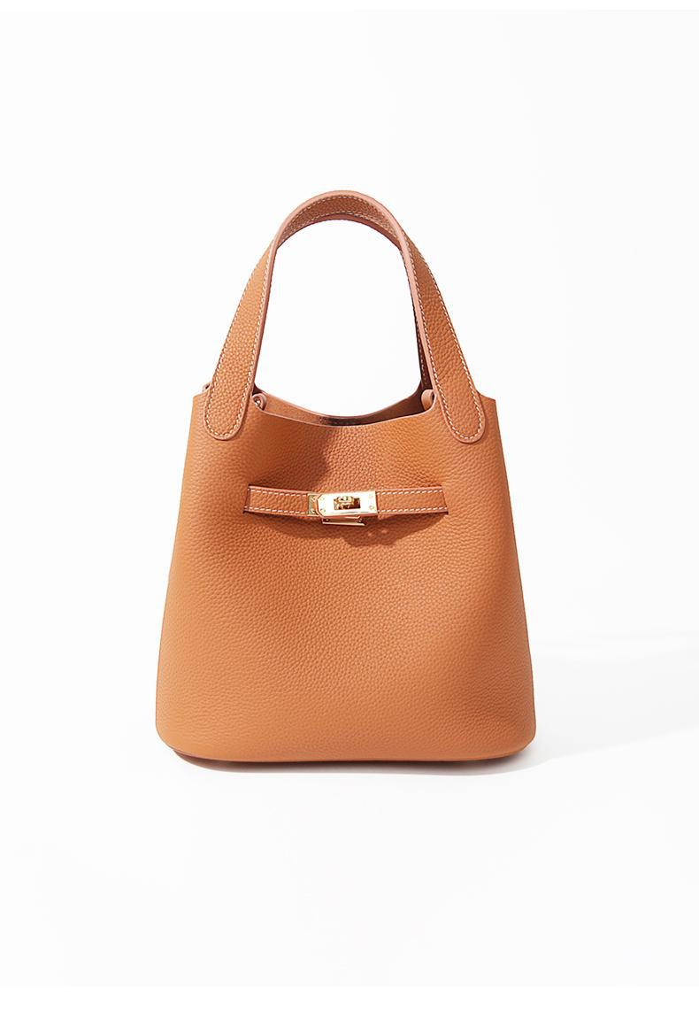Túi bucket nữ rút dây dáng thùng đeo chéo kiểu mới — Màu nâu cognac chi tiết 2