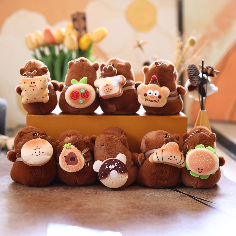 ネットの赤いかわいい萌えカピバラのペンダントのぬいぐるみのぬいぐるみのカピバラのバッグのペンダントのキーホルダーの人形|undefined