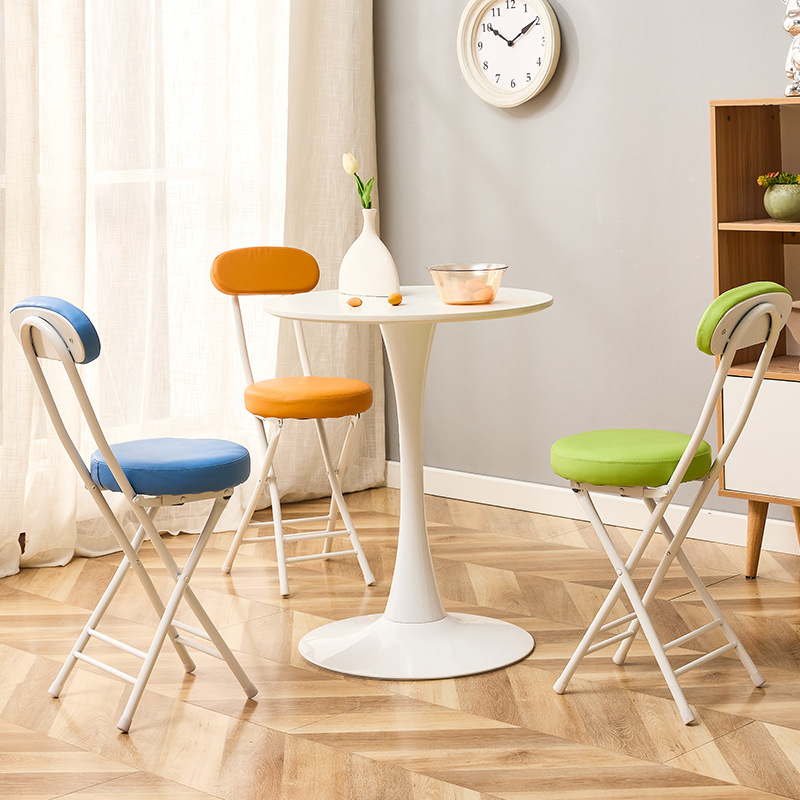 도매 신제품 J * 등받이 홈 휴대용 학생 기숙사 식사 의자 벤치 발코니 레저 간단한 접이식 의자