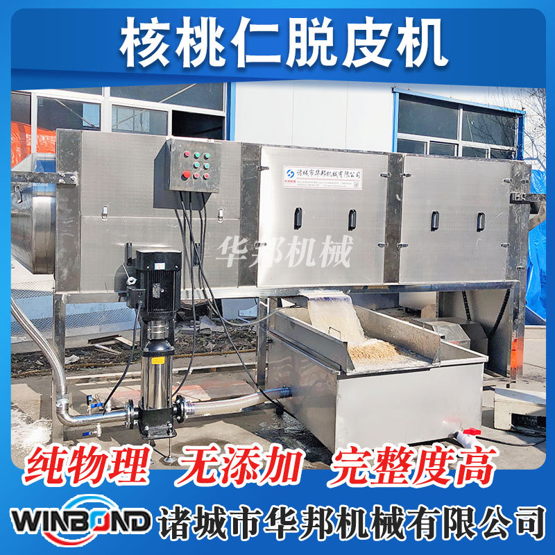 厂家供应 琥珀核桃仁加工去皮机 物理脱衣机 小型核桃仁去皮机器