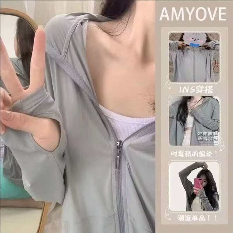 Dropshipping cross-border ice silk sunscreen clothing for women, 2026 new summer UV protection loose and versatile sun protection clothing
