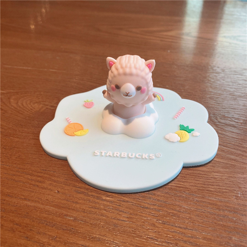 老虎硅胶杯盖咖啡杯防尘盖子卡通松鼠圆形杯盖陶瓷杯盖配件|undefined