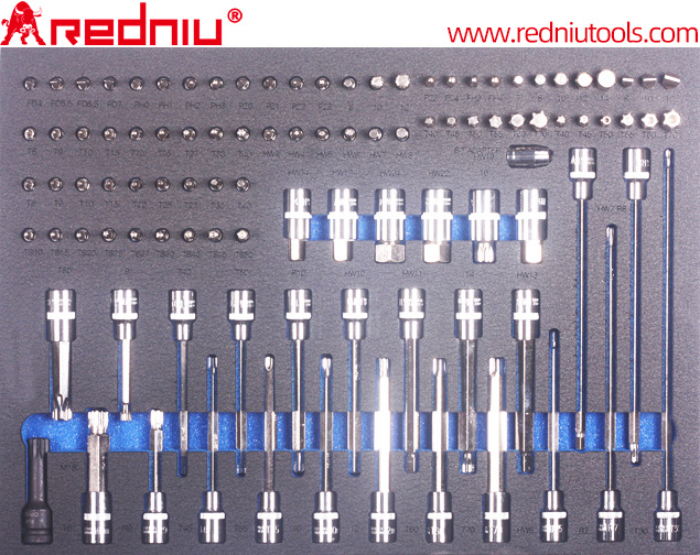 102件压配套筒批头汽修五金工具组套