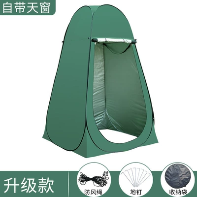 Fully Automatic Shower and Changing Tent, Portable Toilet Tent, Outdoor Camping Sunshade and Rain Shelter, No Need to Set up a Tent (Avtomobil dam çadırları) - green-upgraded-model-silver-painted-rear-window-sunroof-single-121219m