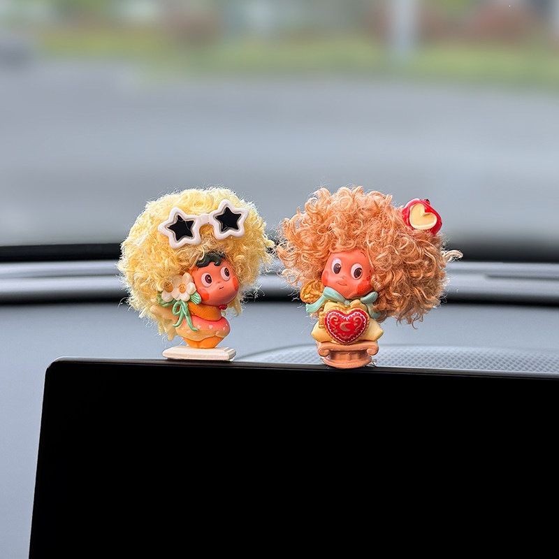 2026 New Model Star-Shaped Car Dashboard Decoration Screen Display Car Interior Decoration Cute Doll for Girls