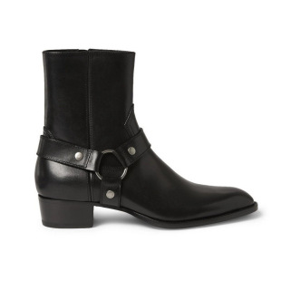 Foreign Trade Men's Shoes European and American CHELSEA BOOT CHELSEA Boots Men's Pointed Toe Genuine Leather High-Top Denim Martin Boots Men's Trendy