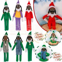 2025年クリスマス新作 スヌープ・オン・ア・ストープ クリスマスデコレーション 黒人フェルト製置物