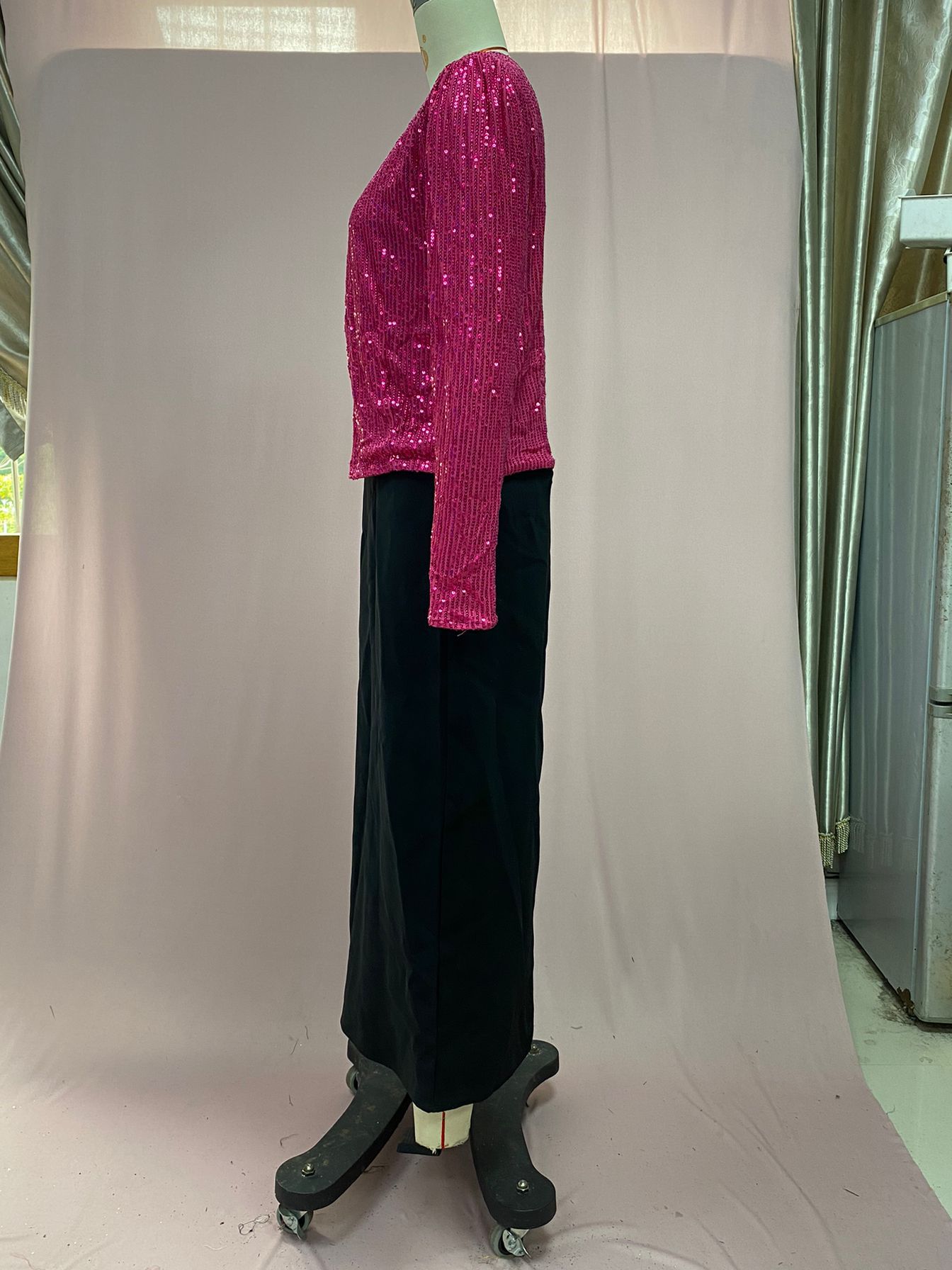 280g Weight Casual Jacket Outerwear Type Long Sleeve Sleeve Length Polyester Fabric Type Regular Top Length Coat Tops Type Holiday, Party Occasion Round Neck Neckline Slim Fit Type Solid Color Pattern Spring, Autumn Season Women's Gender Sequins Design Streetwear Style Women's Streetwear Solid Color Sequins Coat Casual Jacket 20